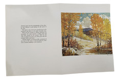 1965 Santa Fe Railroad Fred Harvey Dining Car Menu Autumn Aspens Artwork - Additional view 4