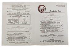 1965 Santa Fe Railroad Fred Harvey Dining Car Menu Autumn Aspens Artwork