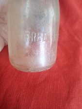 FRED HARVEY HALF PINT EMBOSSED MILK BOTTLE RAILROAD New Mexico Estate  - Additional view 1