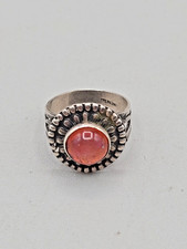 Vintage Sterling Silver Navajo Fred Harvey Style Dragons Breath Opal Ring Size 7 - Additional view 1