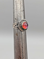 Vintage Sterling Silver Navajo Fred Harvey Style Dragons Breath Opal Ring Size 7 - Additional view 6