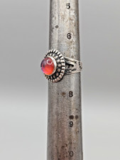 Vintage Sterling Silver Navajo Fred Harvey Style Dragons Breath Opal Ring Size 7 - Additional view 7