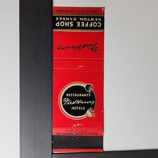 Fred Harvey Newton Kansas 1940s Vintage Red Black Yellow Matchbook