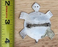 Early (Fred Harvey?) Sterling Turtle Brooch - Additional view 6