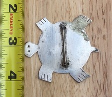 Early (Fred Harvey?) Sterling Turtle Brooch - Additional view 7