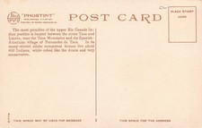 Taos Pueblo Native American New Mexico 1910c Fred Harvey Phostint postcard - Additional view 1