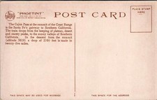 Fred Harvey Postcard Cajon Pass at the Summit of the Coast Range California CA  - Additional view 1
