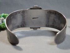 Fred Harvey Era NATIVE AMERICAN Natural TURQUOISE Sterling Silver SNAKE Bracelet - Additional view 9