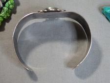 Fred Harvey Era NATIVE AMERICAN Natural TURQUOISE Sterling Silver SNAKE Bracelet - Additional view 10