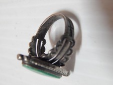 VINTAGE NAVAJO INDIAN 1930s FRED HARVEY STERLING SILVER TURQUOISE RING SZ: 4 3/4 - Additional view 3