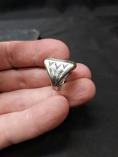 Vintage Fred Harvey Navajo Sterling Silver Thunderbird Southwestern Ring Size 8 - Additional view 4