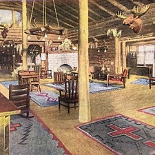Vintage Grand Canyon Rendezvous, EL TOVAR Hotel SET OF 2 Fred Harvey Postcards - Additional view 7