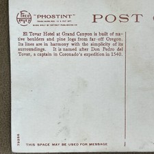 Vintage Grand Canyon Rendezvous, EL TOVAR Hotel SET OF 2 Fred Harvey Postcards - Additional view 9