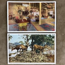 Vintage Grand Canyon Rendezvous, EL TOVAR Hotel SET OF 2 Fred Harvey Postcards
