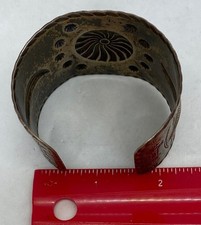 Fred Harvey Era Sterling Silver Stamped Cuff Bracelet 46g - Additional view 9