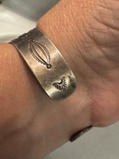 Vintage Southwestern Turquoise Silver Tone Fred Harvey Era Cuff Bracelet READ - Additional view 13