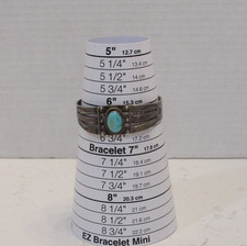 Vintage Southwestern Turquoise Silver Tone Fred Harvey Era Cuff Bracelet READ - Additional view 10