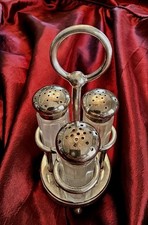 Fred Harvey RR Station Silver Soldered Condiment Caddy By Reed & Barton