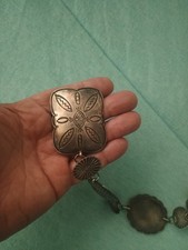 Old Pawn - Fred Harvey Era Sterling Silver Hand Stamped Concho Belt 32”L 180g!  - Additional view 3