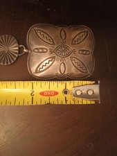 Old Pawn - Fred Harvey Era Sterling Silver Hand Stamped Concho Belt 32”L 180g!  - Additional view 4
