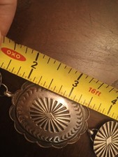 Old Pawn - Fred Harvey Era Sterling Silver Hand Stamped Concho Belt 32”L 180g!  - Additional view 6