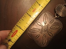Old Pawn - Fred Harvey Era Sterling Silver Hand Stamped Concho Belt 32”L 180g!  - Additional view 7