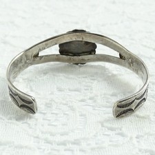 Old SMALL Navajo Fred Harvey Era Turquoise Cuff Bracelet 925 Sterling Handmade - Additional view 6