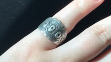 Vintage Navajo Sterling Fred Harvey Style Ring Exc. Quality! Size 6 1/2 WOW! - Additional view 1