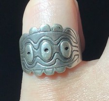 Vintage Navajo Sterling Fred Harvey Style Ring Exc. Quality! Size 6 1/2 WOW! - Additional view 2