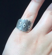 Vintage Navajo Sterling Fred Harvey Style Ring Exc. Quality! Size 6 1/2 WOW!