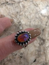 Vintage Dragon’s Breath Sterling Silver Ring ~ Native American Fred Harvey Era