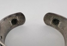1930 Navajo Fred Harvey Silver Cerrillos Turquoise Whirling Log Thunderbird Cuff - Additional view 9