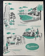 1961 #4 Of Series Fred Harvey Meny Bright Angel Lodge