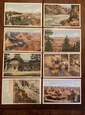 Vintage Fred Harvey Postcards Lot of 8 Grand Canyon National Park AZ Color 1930s