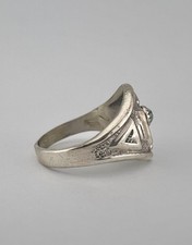 Vtg BELL TRADING POST Fred Harvey Era Sterling Silver Turquoise Thunderbird Ring - Additional view 5