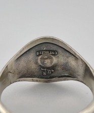 Vtg BELL TRADING POST Fred Harvey Era Sterling Silver Turquoise Thunderbird Ring - Additional view 7