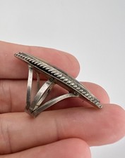 HUGE Old Fred Harvey Era Navajo Petrified Wood Agate Sterling Silver Ring 1 5/8