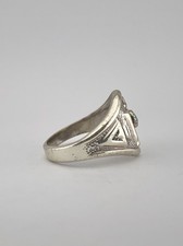 Vtg BELL TRADING POST Fred Harvey Era Sterling Silver Turquoise Thunderbird Ring - Additional view 5