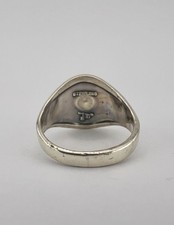 Vtg BELL TRADING POST Fred Harvey Era Sterling Silver Turquoise Thunderbird Ring - Additional view 6