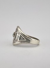 Vtg BELL TRADING POST Fred Harvey Era Sterling Silver Turquoise Thunderbird Ring - Additional view 8