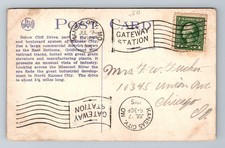 Postcard MO Kansas City Missouri Cliff Drive Scenic Road View Fred Harvey - Additional view 1