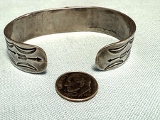 VTG NAVAJO STAMPED  STERLING F. HARVEY ERA?  TURQUOISE  BRACELET UNSIGNED - Additional view 12