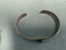 VTG NAVAJO STAMPED  STERLING F. HARVEY ERA?  TURQUOISE  BRACELET UNSIGNED - Additional view 14