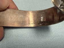 VTG NAVAJO STAMPED  STERLING F. HARVEY ERA?  TURQUOISE  BRACELET UNSIGNED - Additional view 5