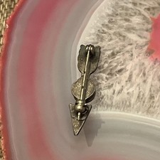 Early Native American Sterling Silver Fred Harvey Turquoise Arrow Pin 1” Long - Additional view 3