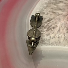 Early Native American Sterling Silver Fred Harvey Turquoise Arrow Pin 1” Long - Additional view 4