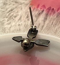 Early Native American Sterling Silver Fred Harvey Turquoise Crossed Arrow Pin - Additional view 5