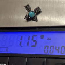 Early Native American Sterling Silver Fred Harvey Turquoise Crossed Arrow Pin - Additional view 10