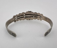 Fred Harvey Era Navajo Sterling Silver Cerrillos Turquoise Arrow Cuff Bracelet - Additional view 4