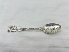 Antique Navajo Fred Harvey Era Thunderbird and Whirling Log Silver Spoon - Additional view 3